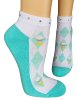 21C057 - Argyle Golf weiss/türkis gefüttert